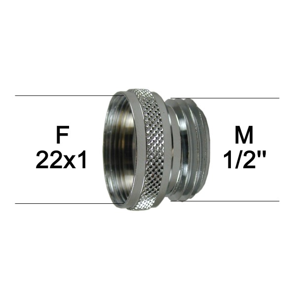 Adaptateur robinet F22 à M1/2'' (15x21)