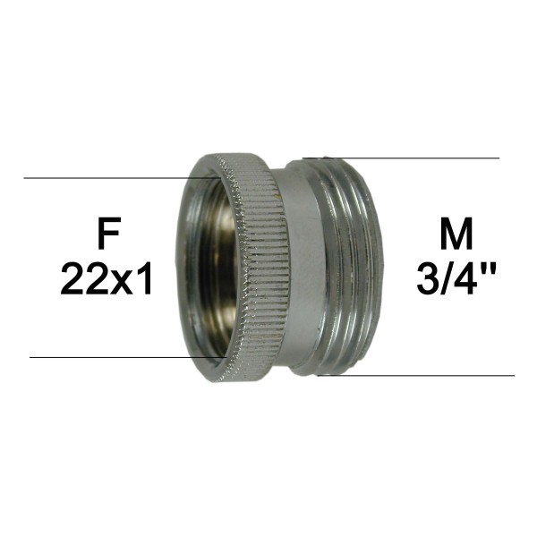 Adaptateur robinet M28 à M3/4'' (20x27)